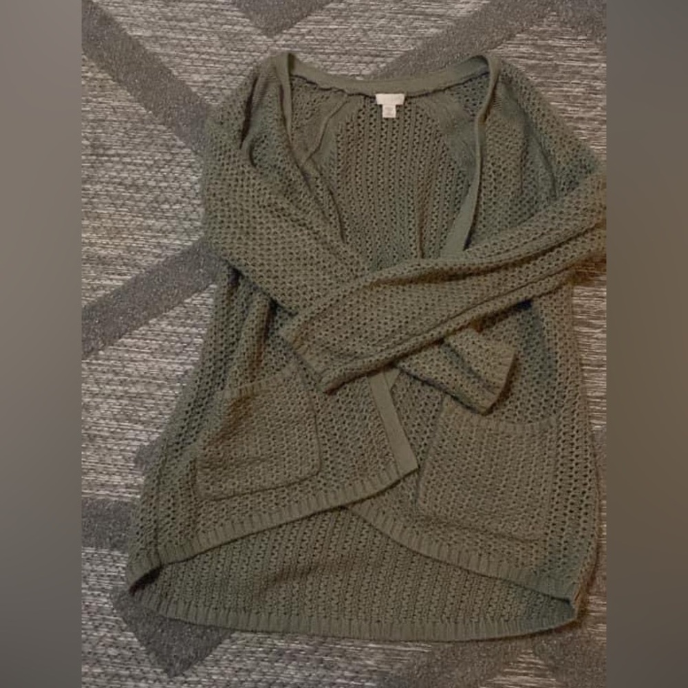 J Jill Green Cardigan XS Cardigan